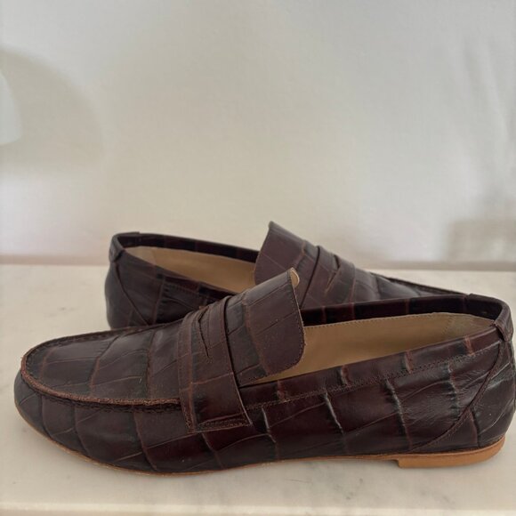 Jamie Haller - The Penny Loafer in Espresso Croc - Size 40/9 - Picture 5 of 6